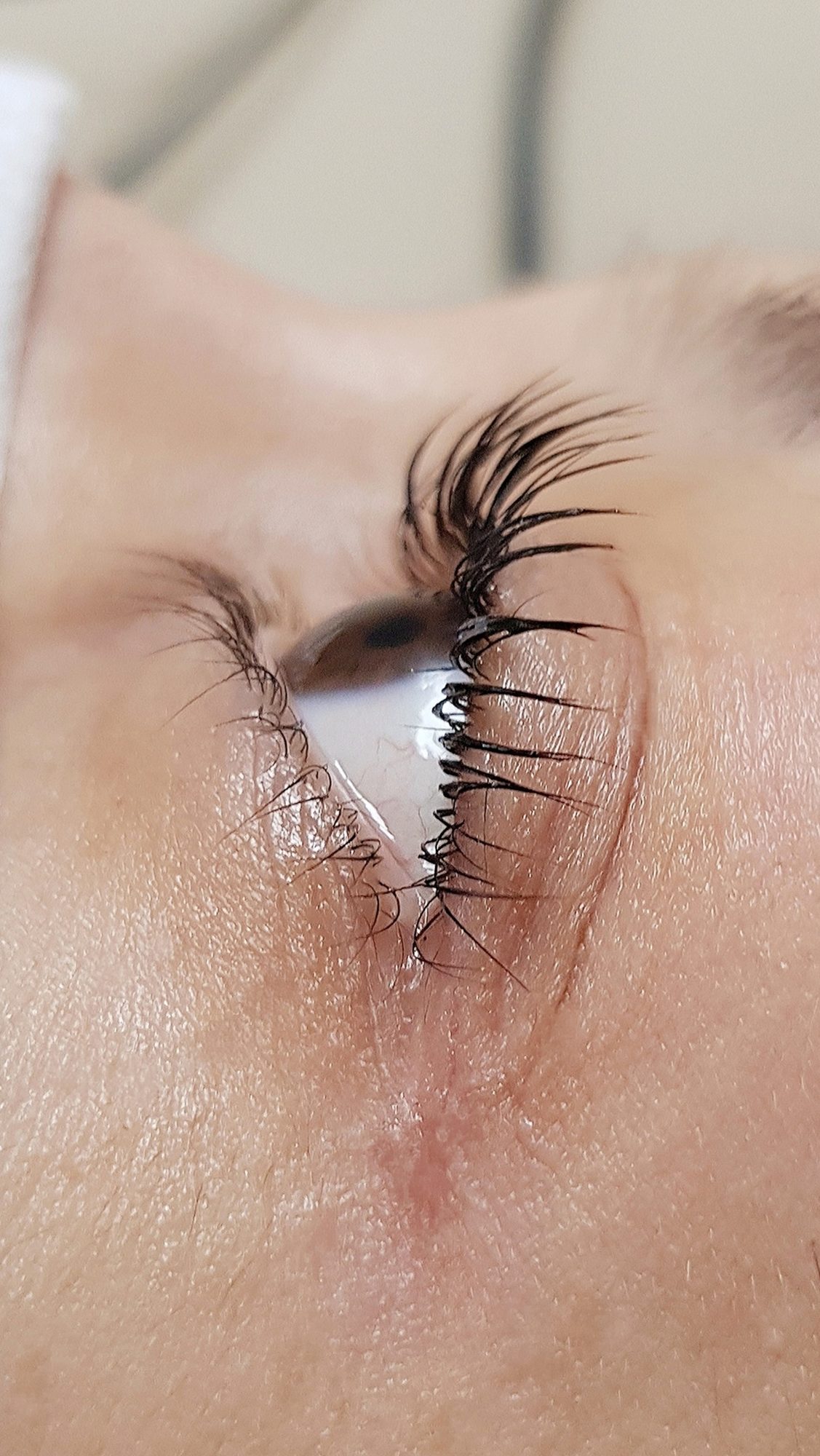 Laminazione ciglia vista di profilo, Brilances Beauty Decimomannu